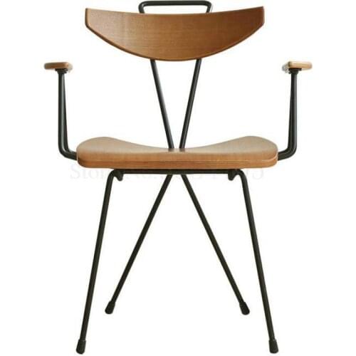 Ins Chair Modern Simple Iron Art Northern Europe Creative Restaurant Leisure Back Chair Adult Home Designer Dining Chair