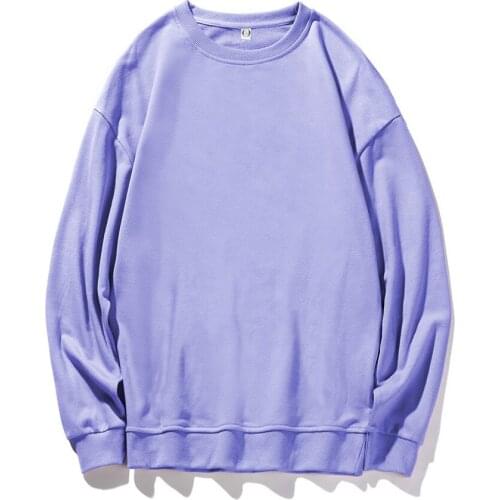 Men Women Couple Unisex Sweatshirts Spring Autumn Hoodies Solid Color O-Neck Sweatshirt Plus Size 5XL Cotton Coat Mujer Chaqueta