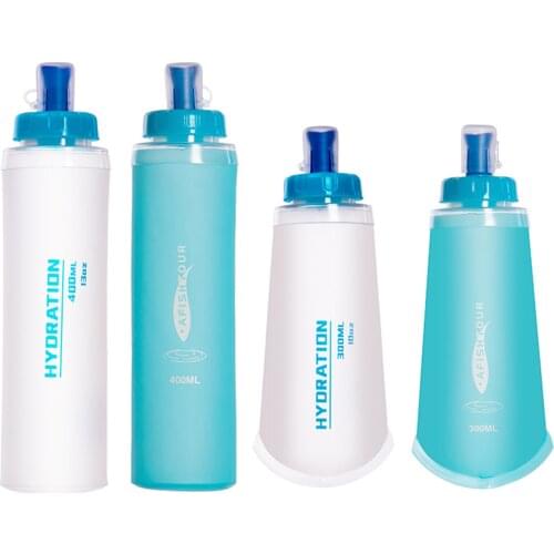 TPU Folding Soft Flask Sport Water Bottle Running Camping Hiking Water Bag Collapsible Drink Water Bottle Water Bag