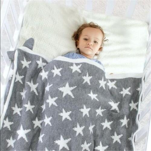 Knitted Baby Blanket Newborn Baby Swaddle Wrap Blankets Infant Baby Receiving Blanket Cotton Baby Crib Bedding Stroller Blankets