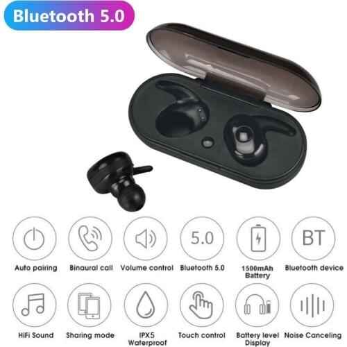 QP4 TWS Bluetooth 5.0 HiFi Stereo Wireless In-Ear Earphones Sports Headsets