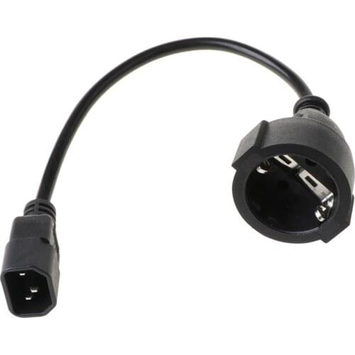 UPS/PDU Power Lead IEC 320 C14 Male To CEE7 European Female Adapter Cable 35CM