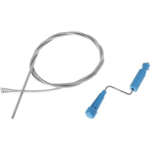 Drain Pipe Cleaning Tool Rod Sink & Clog Hair Grime Remover 180cm