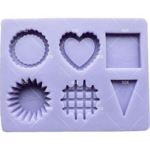 Waffles Silicone Mold Fondant Cake Mold Cupcake Decorating Tools Kitchen Baking Gum Paste Chocolate Candy Molds SQ1694