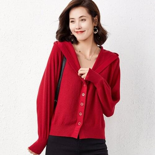 Hooded Women Cardigan Sweater 2021 Short Preppy Style Campus Student Cardigans Knitted Soft Female Jumpers Top Outfits