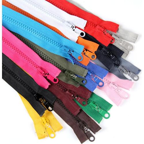 10 pcs Open end Zipper 5# Resin Zipper Down Jacket /Overcoat Zipper Clothing Accessories