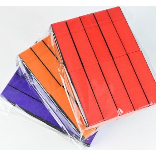 100pcs/lot Colorful Durable Nail Buffers File High-Elastic Nail Buffer Block Bulk All-Sides Sanding Nail Art Tools Buffers Te#31