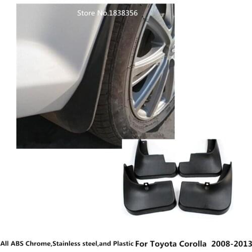 Car Plastic Fender Soft Mudguard Flap Splash Mud Guard Frame Hoods 4pcs For Toyota Corolla Altis 2008 2009 2010 2011 2012 2013