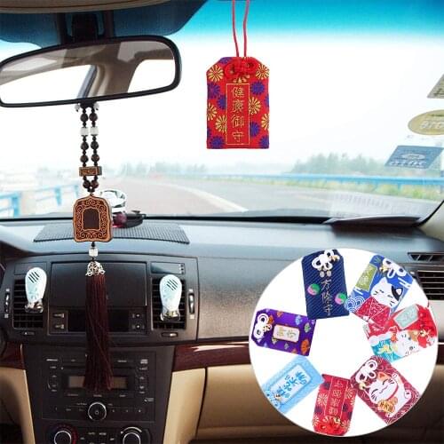 Japanese Car Hanging Decoration Blessing For Love Success Wealth Safety And Health Lucky Amulet Gifts Empty Sachet Auto Ornamant