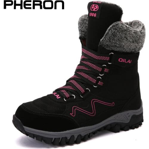 New Arrival Fashion Suede Leather Women Snow Boots Winter Warm Plush Womens boots Waterproof Ankle Boots Flat shoes 35-42