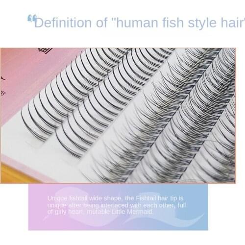 C degree dovetail grafting eyelashes thick eyelashes soft makeup tool A type false natural fishtail type false eyelashes