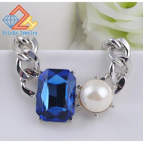 Arrival Women Pendant Necklaces All-match Fashion Necklace Crystal Pendant Double Stereo Color Sweater Chain