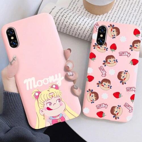 Fujiya Milky Peko chan Phone Case For iphone 5 5S SE 2 6 6S 7 8 11 12 Mini Plus X XS XR Pro Max black luxury bumper tpu
