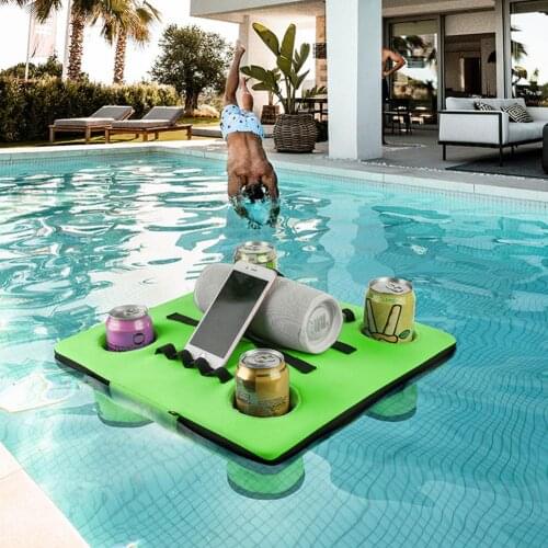 Summer Party Bucket Cup Holder Inflatable Pool Float Beer Drink Cooler Table Bar Tray Beach Swimming Ring Beer Bottle Holder