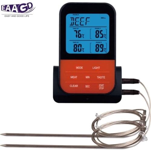 EAAGD Wireless Digital BBQ Meat Thermometer Accessories Grilling Cooking Kitchen Tools Instant 2 Read Probes Included