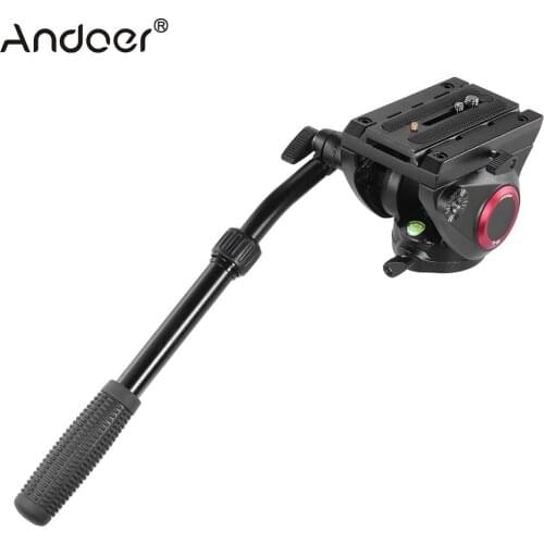 Andoer TP-65 Aluminum Alloy Fluid Drag Head Photography Hydraulic Head Three-dimensional Tripod Head 360 Panoramic Shooting