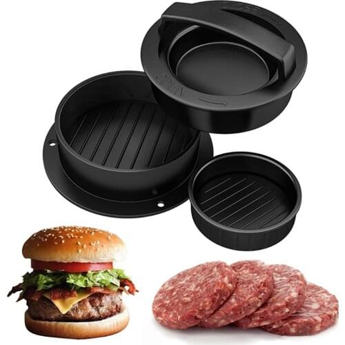 Kitchen Round Shape burger Press Food-Grade ABS Hamburger Meat Press Beef Grill Hamburger Press Patty Maker Mold Mould Tool DIY