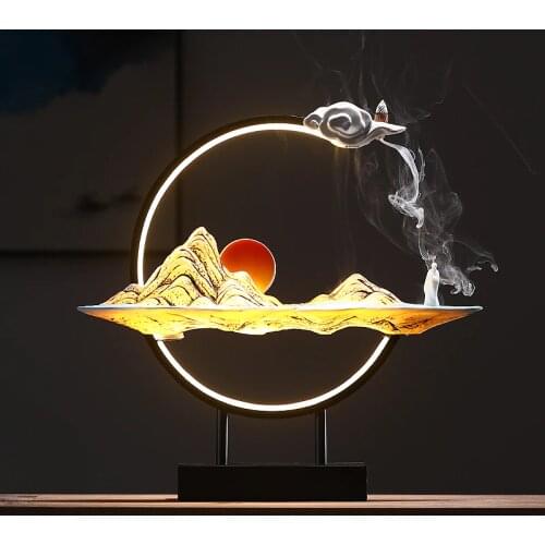 Backflow Arabic Incense Burner Aromatherapy Sandalwood Incense Burner Statue Charcoal Resin Incienso Quemador Incence Burner
