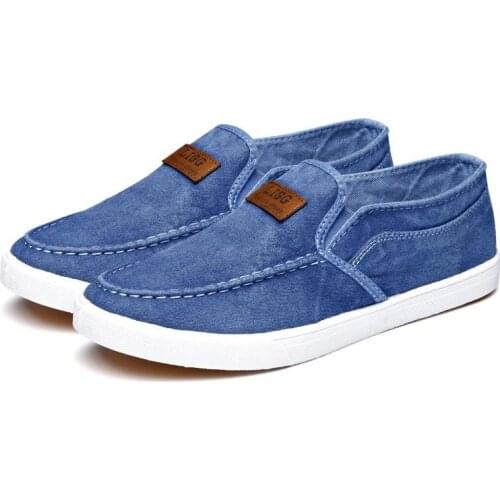 Mens Casual Shoes Breathable Summer Slip on Male Flat Shoes Breathable Spring Mens Casual Canvas Shoes