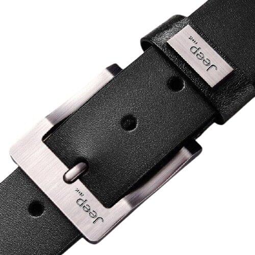 Jeep Genuine Leather Men 'S Black Belt 120CM