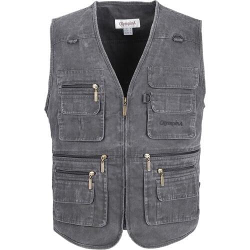 2020 Mens Mesh Vests With Multi-pocket Photographer Waistcoat Causal Outdoors Vest Regular Fishing Vest Plus Large 10XL