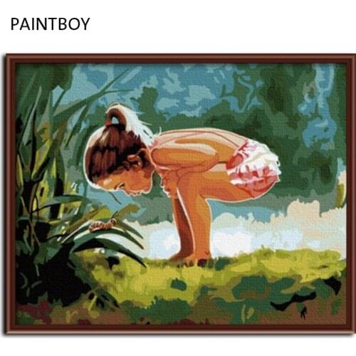 New Frameless Wall Art Pictures Painting By Numbers DIY Oil Painting On Canvas Home Decor For Living Room Of Little G020