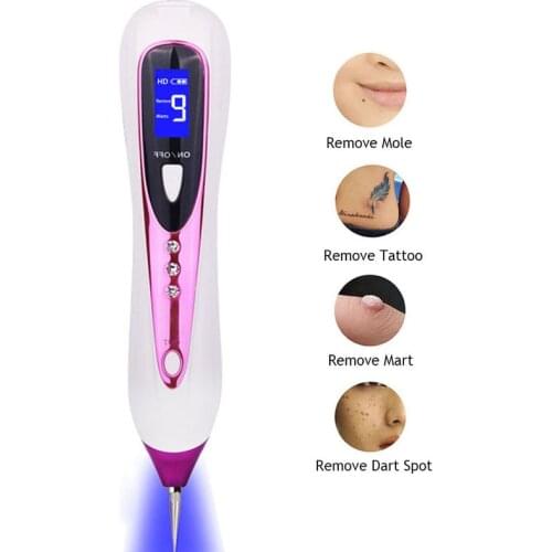 Newest Laser Facial Freckle Dark Spot Remover Tool Wart Removal Machine Tattoo Mole Removal Plasma Pen Diamond insert 9 Gear