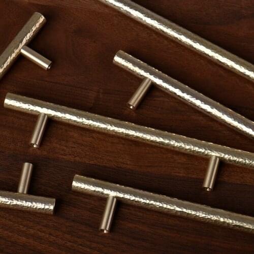 Solid Brass Cabinet Door Knobs and Handles Furnitures Cupboard Wardrobe Drawer Pull T Bar Handles /Handmade