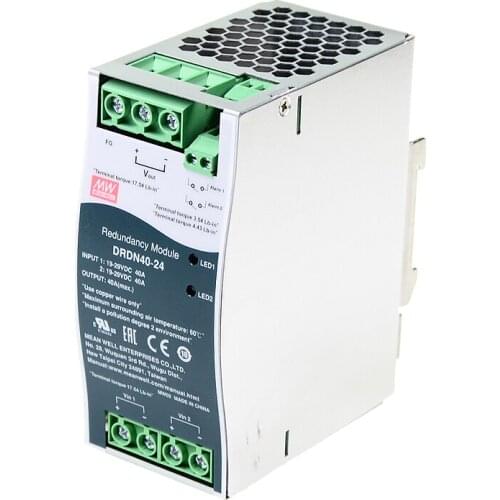Original Mean Well DRDN40-24 meanwell 24V DC 40A DIN Rail Type Redundancy Module