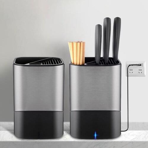 Sterilization Knife Holder Rack Stand Kitchen Knife Fork Knives Block Chef Cleavers Intelligent Knife Holder Rack