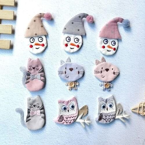 Sew on 20pcs/lot Cute little animal clothing accessories Padded Patches Appliques For Clothes Sewing Supplies Decoration