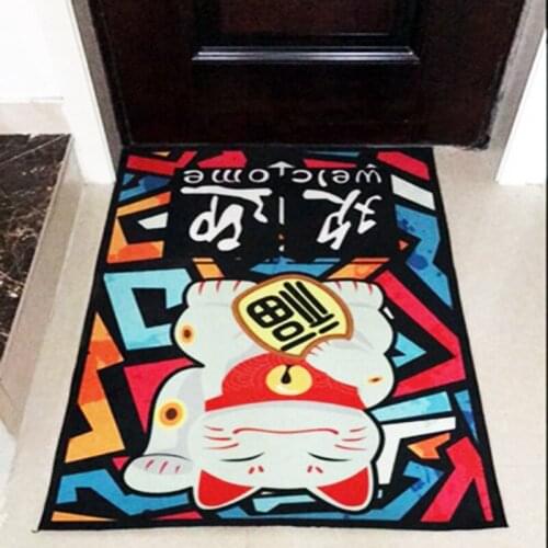 Lucky Cat Bedroom Carpets For Living Room Coffee Table Sofa Study Decoration Rugs Mat/Carpet Toilet Anti-slip Bathroom Kitchen