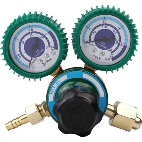 Aluminum Alloy Oxygen Pressure Regulator Welding Gas O2 Pressure Gauge Flow Meter Industrial Oxygen Reducer Pressure Gauge