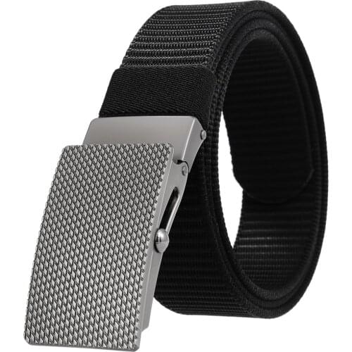 New Casual Business Belt Nylon Braided Belt Mens Roller Buckle Belt Men Designer Belts