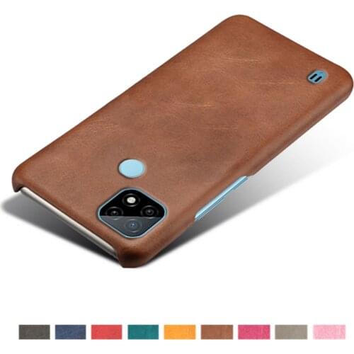 Luxury PU Leather Case For OPPO Realme C21 C17 C12 C20 Coque Slim Hard PC Phone Cover For Oppo Realme C 20 12 17 21 Capa Funda