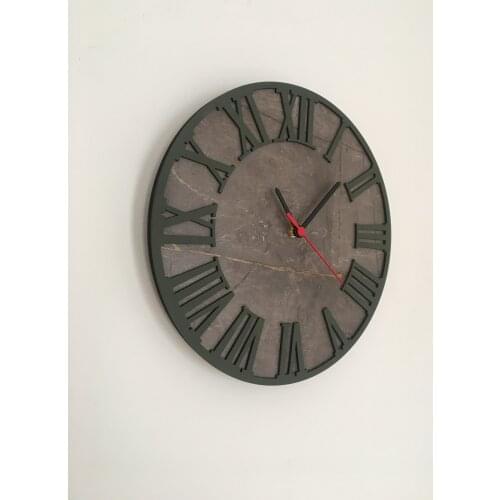 North Designed the Gordian Mould Green Roman Decorative Wall Clock 30 Cm
