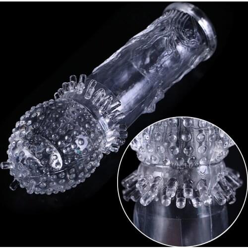 Erotic Toy Silicone Spike G-spot Penis Extender Enlager Sleeve Condom Dick Time Delay Orgasm Cock Ring Sex Products For Male