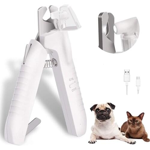 Dog Cat Nail Clippers Toenail Clippers with Ultra Bright LED Light and Safety Lock, Suitable for Small Medium and Large Breeds