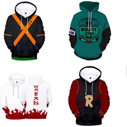 Anime My Boku no Hero Academia Hoodie Izuku Midoriya Namikaze Minato Cosplay 3D Print Sweatshirt Adult Casual Pullover