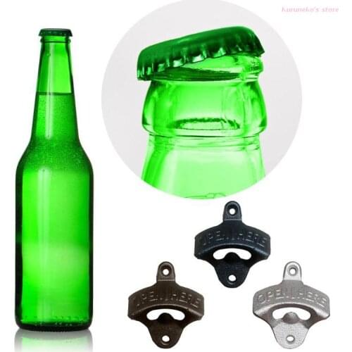 Vintage Cast Iron Bottle Opener Wall Mounted Wine Beer Openers Tool Bar Drinking Accessories Home Kitchen Party Supplies