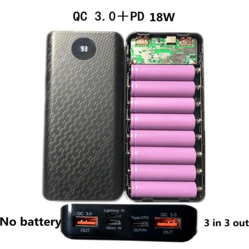 Quick Charge 3.0 Power Bank 18650 Case QC3.0 5V 9V 12V Li Ion Battery Holder Fast Charger Box Shell DIY Kit