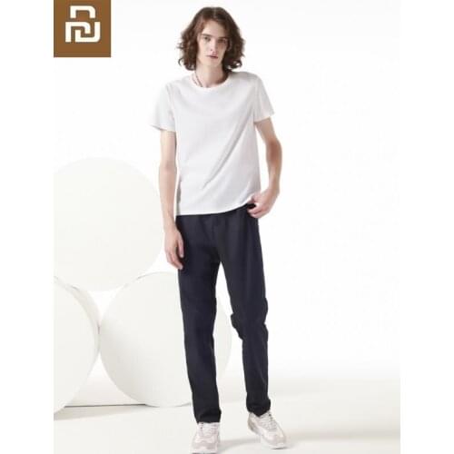 Youpin Men Slim Pant Straight Trousers Fashion Business Elastic and smooth lightweight casual male pants
