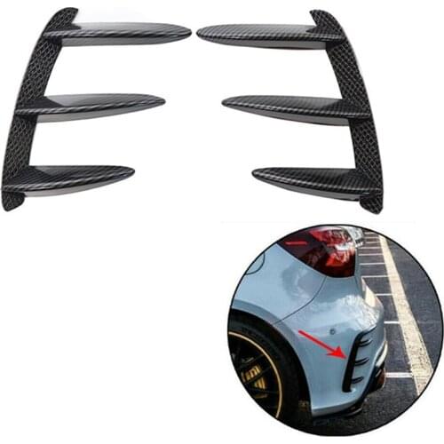 Carbon Fiber Rear Bumper Lip Spoiler Canards Vents for Mercedes Benz W176 A200 A250 A45 AMG Car Accessories