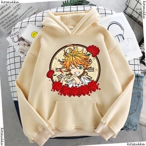 The Promised Neverland Hoodies Sweatshirt Women Harajuku Anime Hoodies Streetwear Pullovers Graphic Hooded Streetwear P4