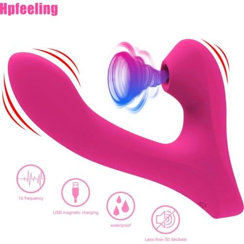 Sucking G-Spot Vibrator for Women Dildo 10 Speed Vibrating Sucker Clitoris Stimulation Female Masturbator Erotic Sex Fidget Toys