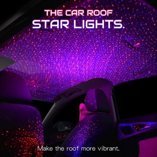 Car Roof Star Light Interior LED Starry Laser Atmosphere Ambient Projector USB Auto Decoration Night Home Decor Galaxy Lights