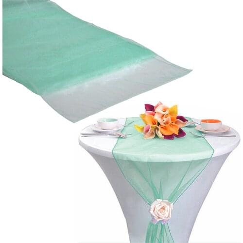 12"x108" / 30*275cm 10pcs High Quality Mint green Table Runner for Wedding decoration Banquet Venue Decoration
