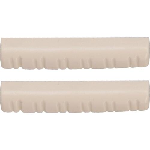 2x Curved Slotted Nut 12 String Guitar Instrument Replacements Beige Color