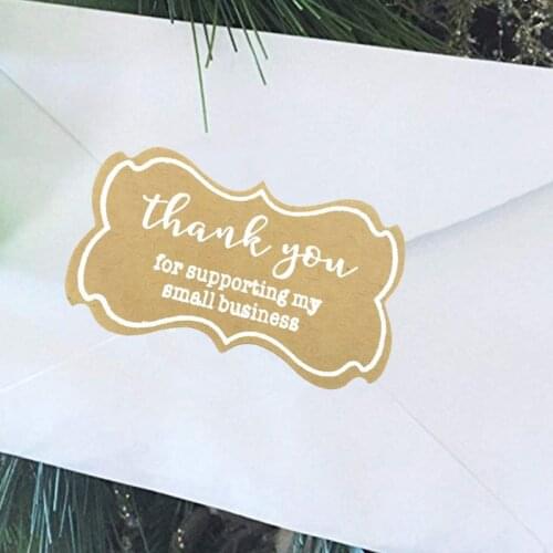 250pcs Thank You for Supporting My Small Business Stickers Handmade Baking Label X4YD
