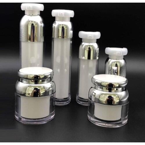 30g/50g Cosmetics Cream Jar Empty Makeup Container 15ML/30ML/50ML/100ML Empty Acrylic Emulsion Essence Vacuum Pump Packing Bottl